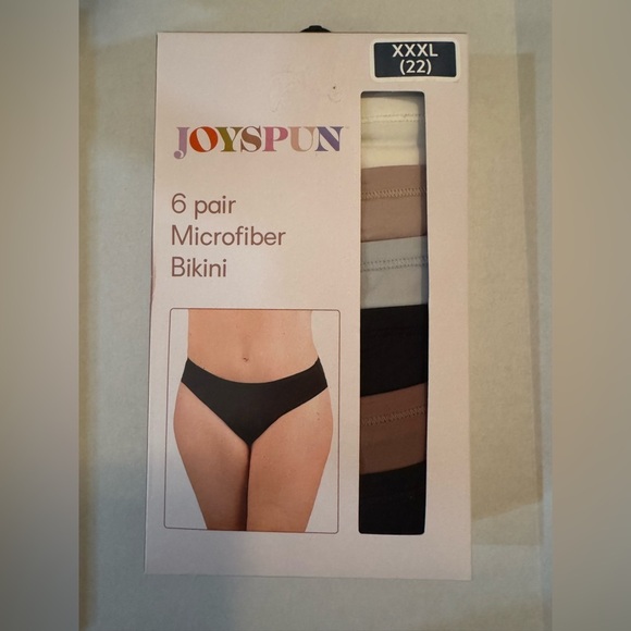 Joyspun Women's Microfiber Bikini Panties, 6-Pack - Picture 12 of 12